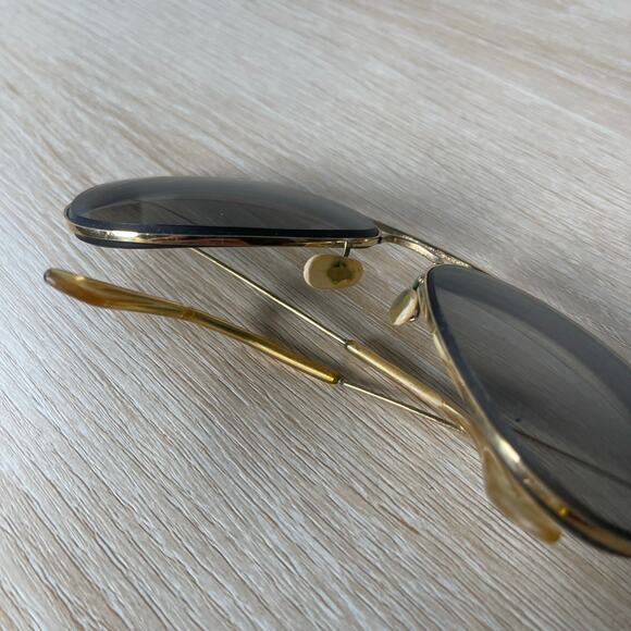 Vintage B&L Ray-Ban Aviator Sunglasses Gold FRAMES ONLY 62-14 - Picture 5 of 8